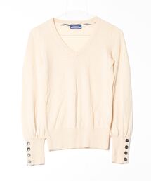 BURBERRY バーバリー ブルーレーベル　ベージュ　ロゴ刺繍　ニット BURBERRY バーバリー ブルーレーベル ベージュ ロゴ刺繍 ニット