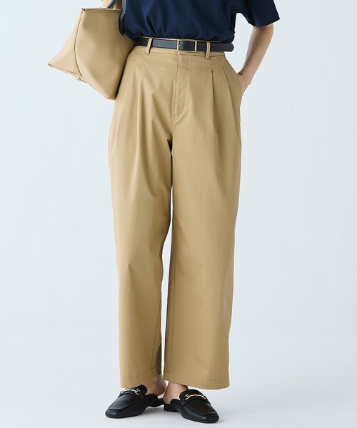 LACOSTE(ラコステ)の「ダブルタックワイドスラックス(チノパンツ・レディース・ベージュ/ブラック/キャメル/ネイビー・36/34/38/40)」の17枚目の写真