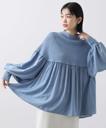 Gready Brilliant | ラウンドニット切替チュニック(ニット/セーター)