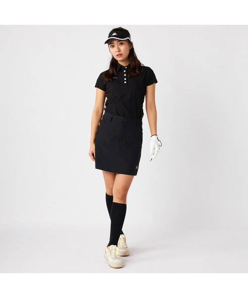 Kappa - 【新品】◆Kappa◆ ブラック プリーツ ラップ スカート Mサイズ セール】Kappa GOLF カッパゴルフ ブランド ロゴ BANDA ミニ丈