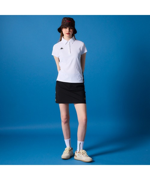 KAPPA GOLF カッパゴルフ スカート 総柄 ブルー系 L セール】Kappa GOLF カッパゴルフ ブランド ロゴ BANDA ミニ丈
