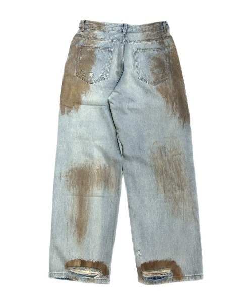 Chikashitsu +(チカシツプラス)の「【Chikashitsu +】bloody wash damage denim pants / 【チカシツプラス】ウォッシングダメージデニムパンツ(デニムパンツ・メンズ・ブルー・S/M)」の9枚目の写真