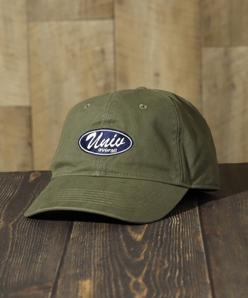 UNIVERSAL OVERALL（ユニバーサルオーバーオール）の「【UNIVERSAL OVERALL/ユニバーサルオーバーオール】オーバルロゴ刺繍 コットンツイルキャップ（キャップ・メンズ・チャコール/カーキ/サックスブルー・FREE）」の3枚目の写真