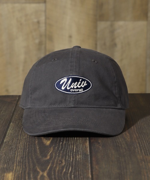 UNIVERSAL OVERALL（ユニバーサルオーバーオール）の「【UNIVERSAL OVERALL/ユニバーサルオーバーオール】オーバルロゴ刺繍 コットンツイルキャップ（キャップ・メンズ・チャコール/カーキ/サックスブルー・FREE）」の4枚目の写真