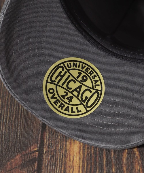 UNIVERSAL OVERALL（ユニバーサルオーバーオール）の「【UNIVERSAL OVERALL/ユニバーサルオーバーオール】オーバルロゴ刺繍 コットンツイルキャップ（キャップ・メンズ・チャコール/カーキ/サックスブルー・FREE）」の13枚目の写真