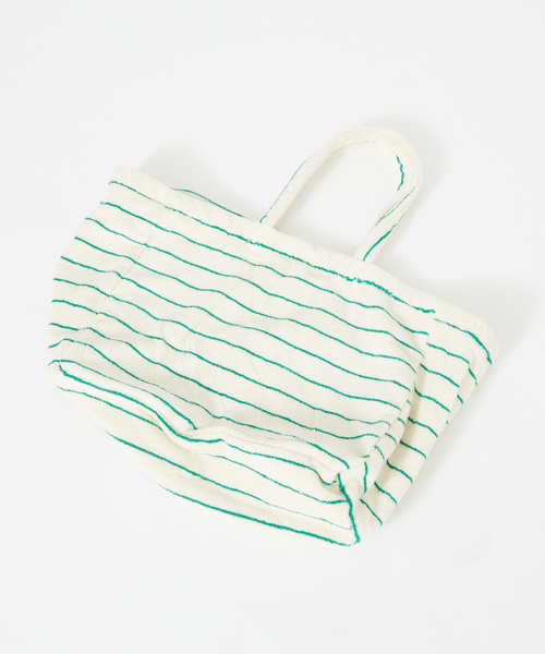 BONGUSTA トートバッグ バッグ ストライプ NARAM WEEKEND BAG BONGUSTA トートバッグ NARAM WEEKEND BAG ボングスタ パイル地