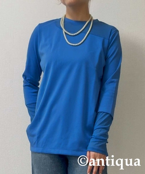 tシャツ シアー キリカエ Tシャツ レディース シアー切り替えトップス（Tシャツ/カットソー）｜antiqua