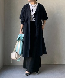【WEB限定】ナイロンミニグログラン袖リブコート