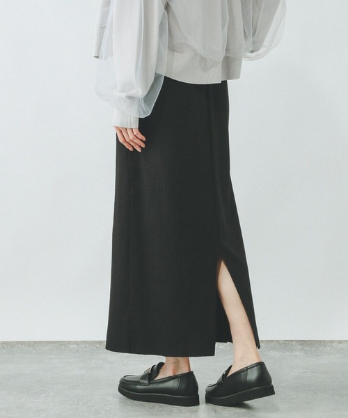 GLOBAL WORK（グローバルワーク）の「セルフCUTリブIラインスカート/288750（スカート・レディース・ライトグレー/ネイビー/その他/ブラック・LARGE/MEDIUM）」の21枚目の写真