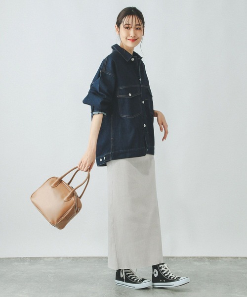 GLOBAL WORK（グローバルワーク）の「セルフCUTリブIラインスカート/288750（スカート・レディース・ライトグレー/ネイビー/その他/ブラック・LARGE/MEDIUM）」の19枚目の写真