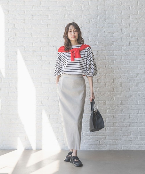 GLOBAL WORK（グローバルワーク）の「セルフCUTリブIラインスカート/288750（スカート・レディース・ライトグレー/ネイビー/その他/ブラック・LARGE/MEDIUM）」の11枚目の写真