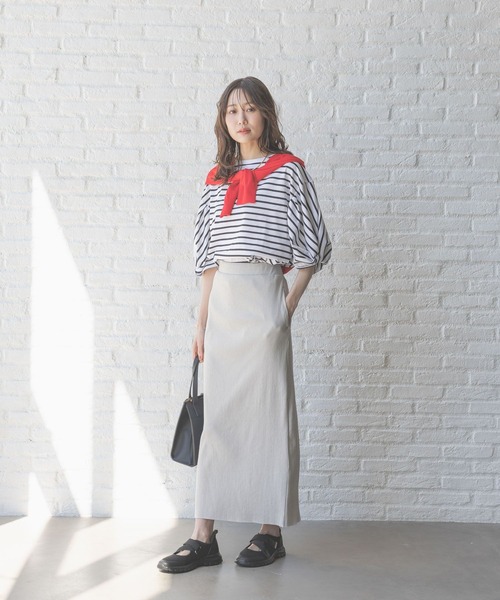 GLOBAL WORK（グローバルワーク）の「セルフCUTリブIラインスカート/288750（スカート・レディース・ライトグレー/ネイビー/その他/ブラック・LARGE/MEDIUM）」の12枚目の写真