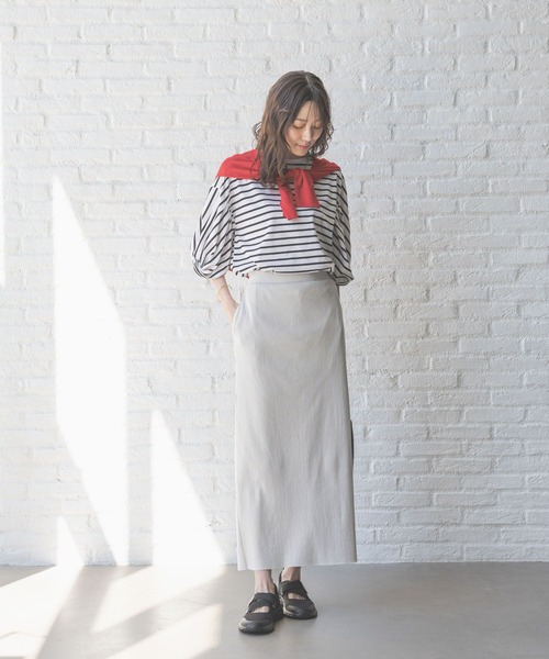 GLOBAL WORK（グローバルワーク）の「セルフCUTリブIラインスカート/288750（スカート・レディース・ライトグレー/ネイビー/その他/ブラック・LARGE/MEDIUM）」の13枚目の写真