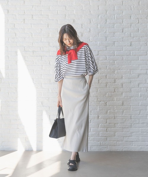 GLOBAL WORK（グローバルワーク）の「セルフCUTリブIラインスカート/288750（スカート・レディース・ライトグレー/ネイビー/その他/ブラック・LARGE/MEDIUM）」の14枚目の写真