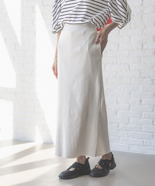 GLOBAL WORK（グローバルワーク）の「セルフCUTリブIラインスカート/288750（スカート・レディース・ライトグレー/ネイビー/その他/ブラック・LARGE/MEDIUM）」の15枚目の写真