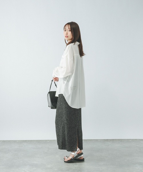 GLOBAL WORK（グローバルワーク）の「セルフCUTリブIラインスカート/288750（スカート・レディース・ライトグレー/ネイビー/その他/ブラック・LARGE/MEDIUM）」の6枚目の写真