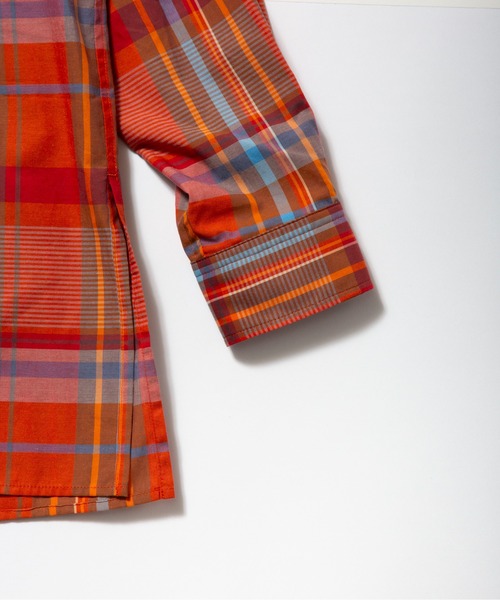 FACTOTUM（ファクトタム）の「【FACTOTUM】Printed JAQ Square Hem Shirt（シャツ/ブラウス・メンズ・オレンジ系/ネイビー系・46/48/44）」の11枚目の写真
