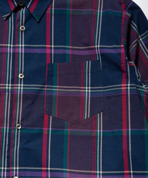 FACTOTUM（ファクトタム）の「【FACTOTUM】Printed JAQ Square Hem Shirt（シャツ/ブラウス・メンズ・オレンジ系/ネイビー系・46/48/44）」の8枚目の写真