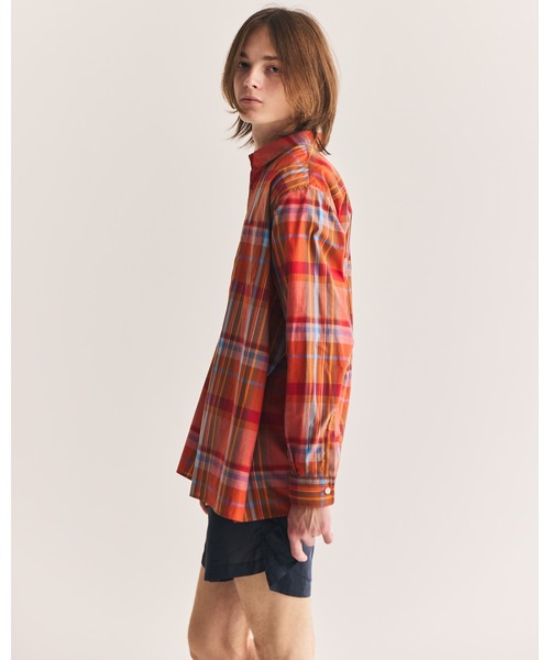 FACTOTUM（ファクトタム）の「【FACTOTUM】Printed JAQ Square Hem Shirt（シャツ/ブラウス・メンズ・オレンジ系/ネイビー系・46/48/44）」の17枚目の写真