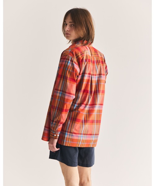 FACTOTUM（ファクトタム）の「【FACTOTUM】Printed JAQ Square Hem Shirt（シャツ/ブラウス・メンズ・オレンジ系/ネイビー系・46/48/44）」の19枚目の写真