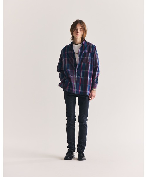FACTOTUM（ファクトタム）の「【FACTOTUM】Printed JAQ Square Hem Shirt（シャツ/ブラウス・メンズ・オレンジ系/ネイビー系・46/48/44）」の16枚目の写真