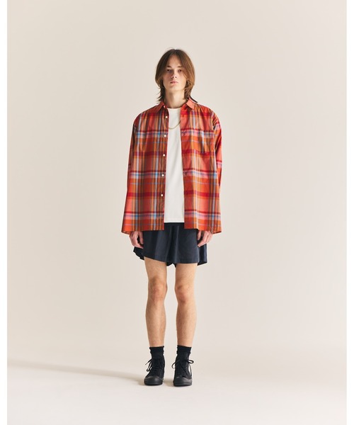 FACTOTUM（ファクトタム）の「【FACTOTUM】Printed JAQ Square Hem Shirt（シャツ/ブラウス・メンズ・オレンジ系/ネイビー系・46/48/44）」の15枚目の写真