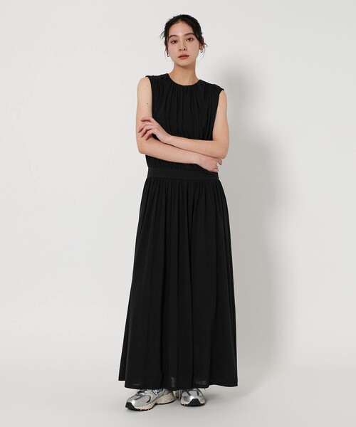 【未使用】BEAUTY&YOUTHギャザーフレアノースリーブマキシワンピ BEAUTY&YOUTH UNITED ARROWS（ビューティーアンドユース