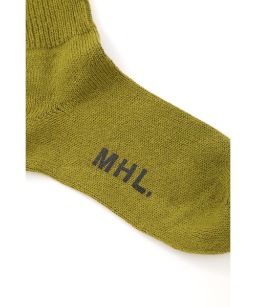 MHL.（エムエイチエル）の「WA-SHI COTTON SOCK（ソックス/靴下・レディース・チャコール/グリーン/ホワイト・FREE）」の7枚目の写真