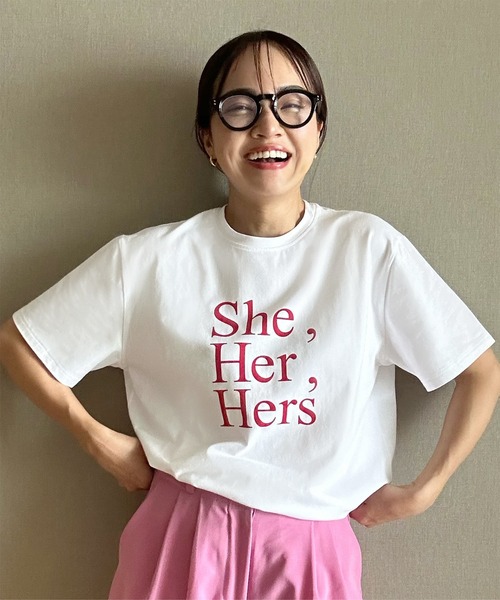 [ 春名亜美さんコラボ ]選べるロゴプリントカットソーの7枚目の写真