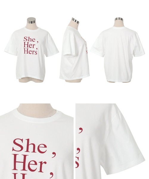 KOBE LETTUCE（コウベレタス）の「[ 春名亜美さんコラボ ]選べるロゴプリントカットソー（Tシャツ/カットソー・レディース・ホワイト×ブルー/ホワイト×レッド/グレー×ホワイト/ホワイト系/ホワイト系1/グレー系・M/M1）」の22枚目の写真