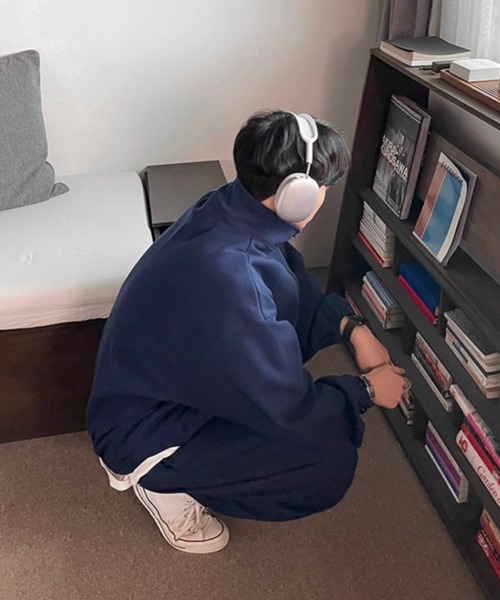 CERCA（チェルカ）の「【NOWLE】スタンドカラー ジップ スウェット ジャケット / トラック パンツ セットアップ（スウェット・メンズ・ネイビー/ピンク・MEDIUM/LARGE）」の16枚目の写真