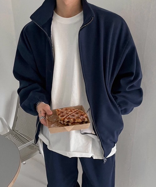 CERCA（チェルカ）の「【NOWLE】スタンドカラー ジップ スウェット ジャケット / トラック パンツ セットアップ（スウェット・メンズ・ネイビー/ピンク・MEDIUM/LARGE）」の18枚目の写真