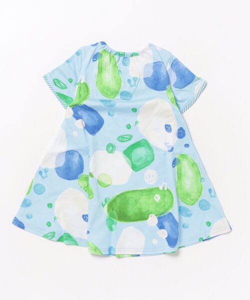 HAKKA KIDS(ハッカキッズ)の「バブルプリントワンピース(ワンピース・キッズ・サックスブルー/ピンク・110cm/120cm/100cm/130cm)」の3枚目の写真