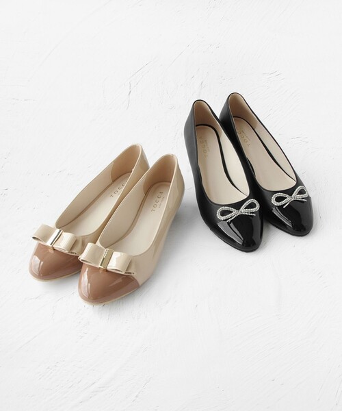 美品☆TOCCA トッカ スパンコール グレーパンプス セール】steppi×TOCCA BALLET PUMPS パンプス（パンプス