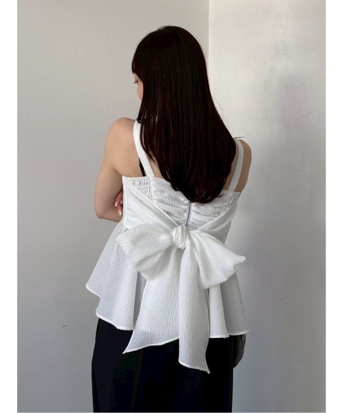 FRAY I.D(フレイアイディー)の「2wayリボントップス(シャツ/ブラウス・レディース・ブラウン/ピンク/ホワイト・1/0)」の7枚目の写真