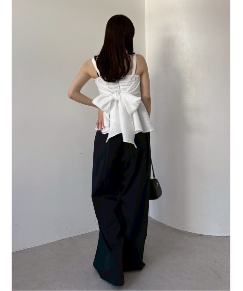 FRAY I.D(フレイアイディー)の「2wayリボントップス(シャツ/ブラウス・レディース・ブラウン/ピンク/ホワイト・1/0)」の8枚目の写真