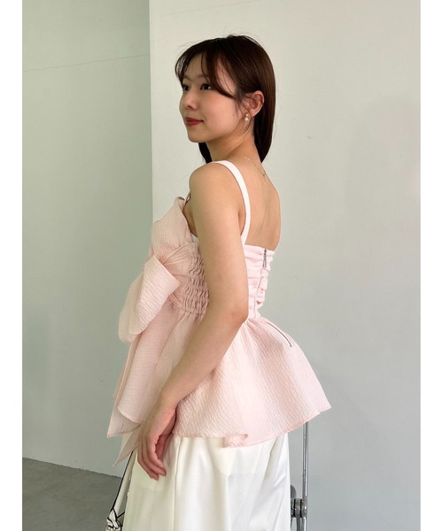 FRAY I.D(フレイアイディー)の「2wayリボントップス(シャツ/ブラウス・レディース・ブラウン/ピンク/ホワイト・1/0)」の11枚目の写真