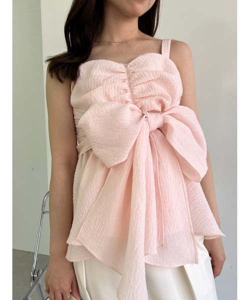 FRAY I.D(フレイアイディー)の「2wayリボントップス(シャツ/ブラウス・レディース・ブラウン/ピンク/ホワイト・1/0)」の12枚目の写真