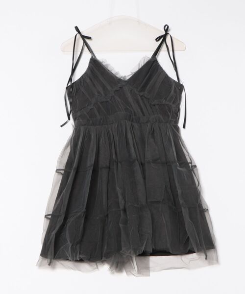 merrylatte（メリーラテ）の「シアーリボンミニワンピース（ワンピース・レディース・ブラック・MEDIUM）」の14枚目の写真