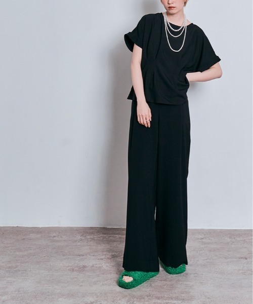 W:Huku（フーク）の「【W:Huku / メランジツイル】ぺプラム ブラウス（シャツ/ブラウス・レディース・チャコール/ブラウン/ブラック/オフホワイト・FREE）」の11枚目の写真