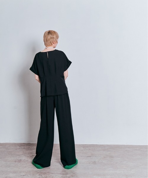 W:Huku（フーク）の「【W:Huku / メランジツイル】ぺプラム ブラウス（シャツ/ブラウス・レディース・チャコール/ブラウン/ブラック/オフホワイト・FREE）」の12枚目の写真