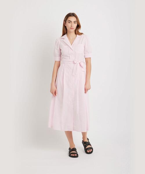 セール 50%OFF】ギンガムリップルチェックワンピース(505815415