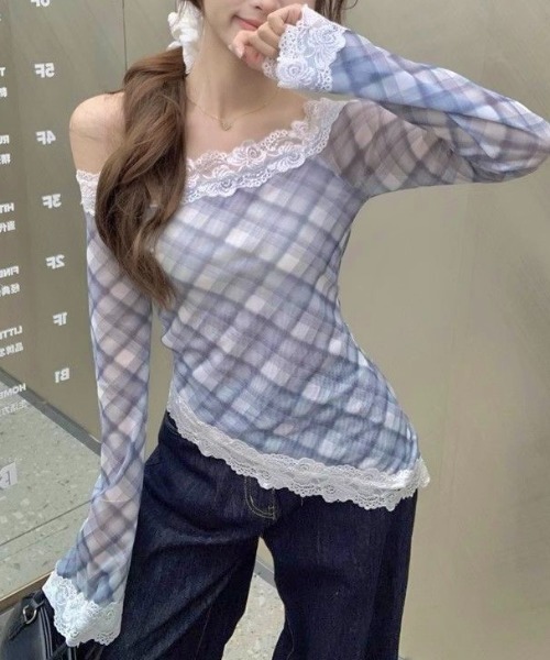 Fulltide25 春夏新作 アシンメトリーTシャツ（バッジ付き） Fulltide25 春夏新作 アシンメトリーTシャツ（バッジ付き