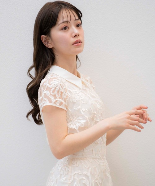 【新品未使用】Noela 　アイボリー刺繍　半袖ブラウス セール】コード刺繍ブラウス（シャツ/ブラウス）｜Noela（ノエラ