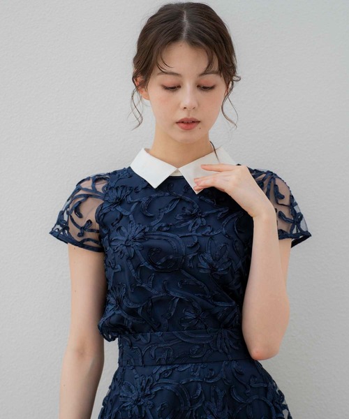 NOELA(ノエラ)の「コード刺繍ブラウス(シャツ/ブラウス・レディース・ネイビー/オフホワイト・フリー)」の11枚目の写真