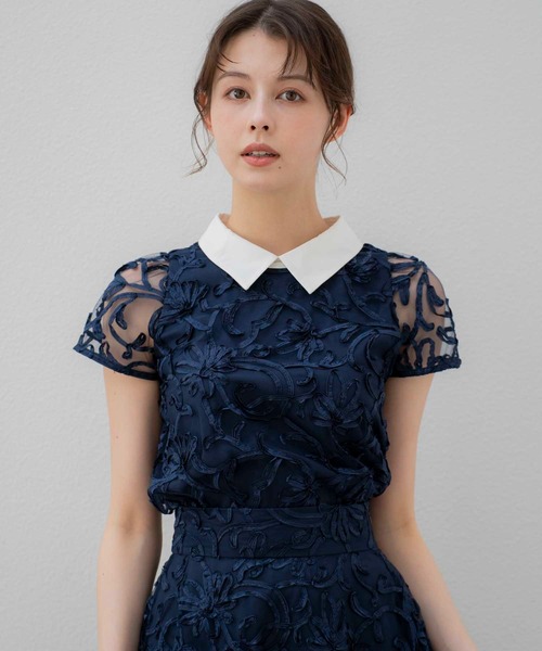 NOELA(ノエラ)の「コード刺繍ブラウス(シャツ/ブラウス・レディース・ネイビー/オフホワイト・フリー)」の12枚目の写真