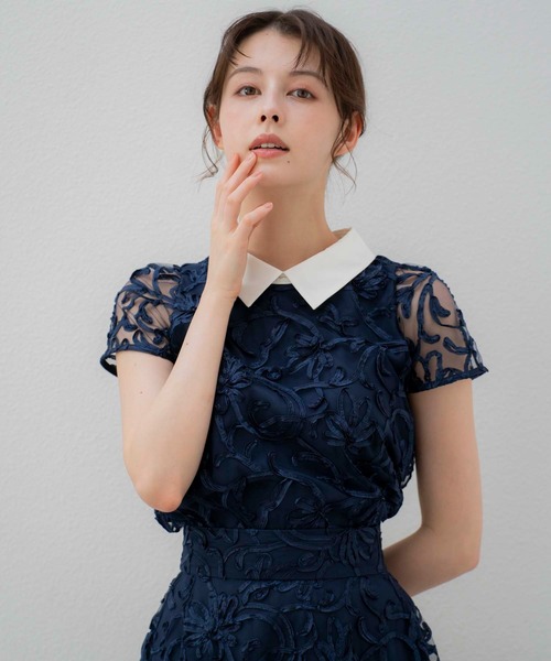 NOELA(ノエラ)の「コード刺繍ブラウス(シャツ/ブラウス・レディース・ネイビー/オフホワイト・フリー)」の13枚目の写真
