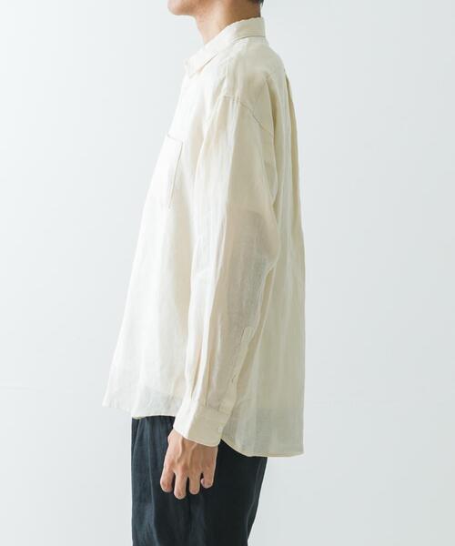 URBAN RESEARCH(アーバンリサーチ)の「LINEN LONG-SLEEVE SHIRTS(シャツ/ブラウス・メンズ・オフホワイト/カーキ/ネイビー/スミクロ・SMALL/MEDIUM/LARGE)」の11枚目の写真