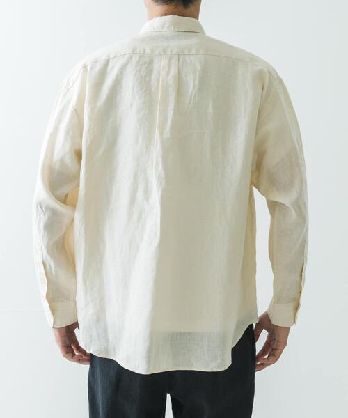 URBAN RESEARCH(アーバンリサーチ)の「LINEN LONG-SLEEVE SHIRTS(シャツ/ブラウス・メンズ・オフホワイト/カーキ/ネイビー/スミクロ・SMALL/MEDIUM/LARGE)」の12枚目の写真