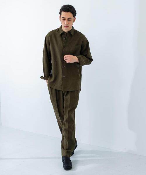 URBAN RESEARCH(アーバンリサーチ)の「LINEN LONG-SLEEVE SHIRTS(シャツ/ブラウス・メンズ・オフホワイト/カーキ/ネイビー/スミクロ・SMALL/MEDIUM/LARGE)」の22枚目の写真